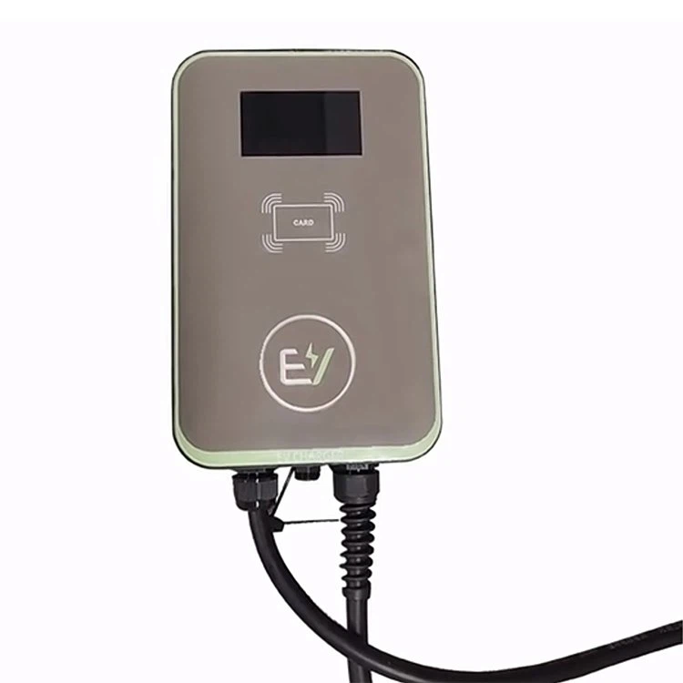 Mario-EV 11kw Wallbox EV Charger Type2 AC 16A 3phase 4.3 Inch LCD Screen IEC EV Charging Station Wallbox Charger with Type2 Plug
