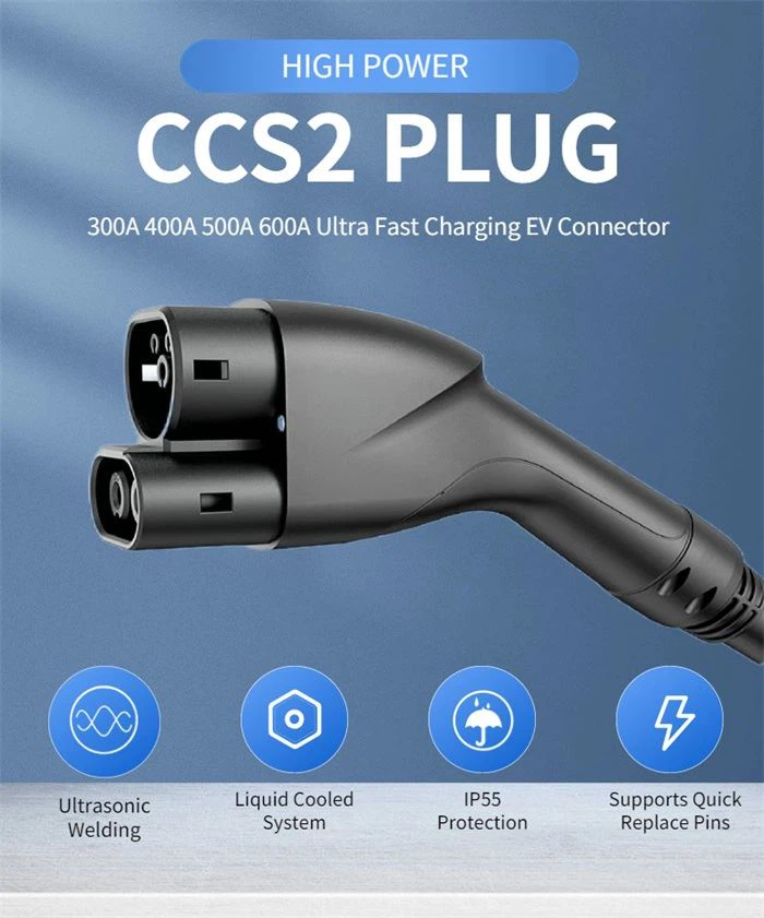 Liquid Cooled 500A HPC DC Charging Connector
